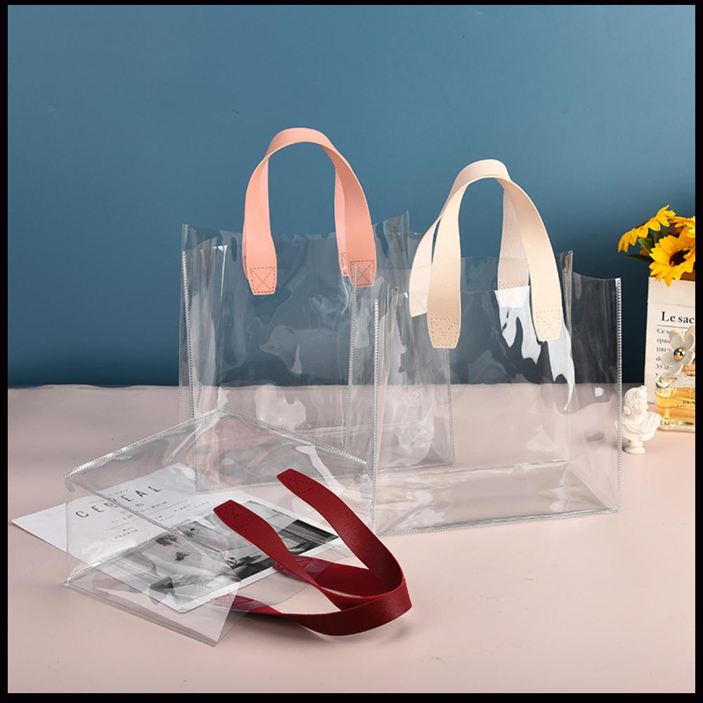 Jelly Bag Clear Pvc - 透明なPVCショッピングバッグ,大容量,プラスチック,ゼリー,化粧品収納バッグ,アウトドアトラベルアクセサリー,ギフト