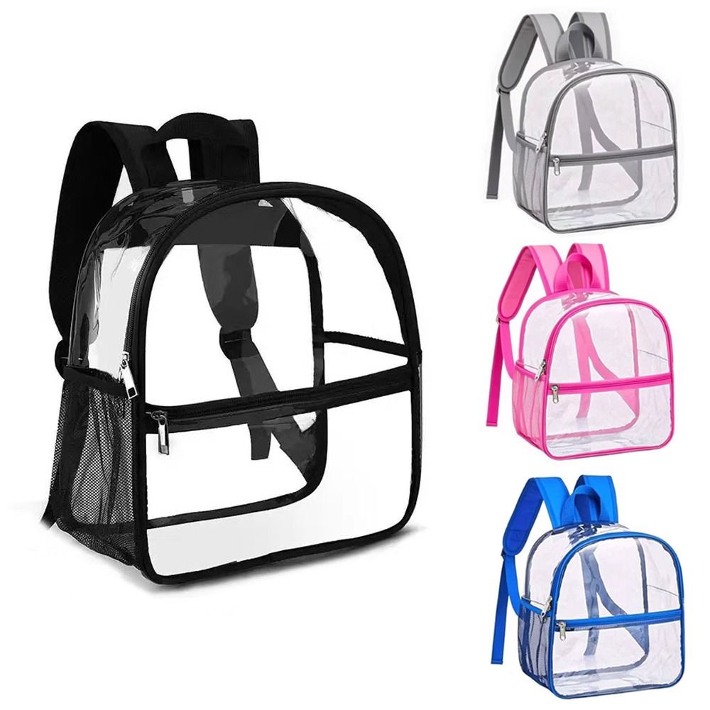 Jelly Bag Clear Pvc - シンプルな小型透明 PVC バックパッククリア収納バックパックゼリーバッグ防水メッセンジャーバッグ学校
