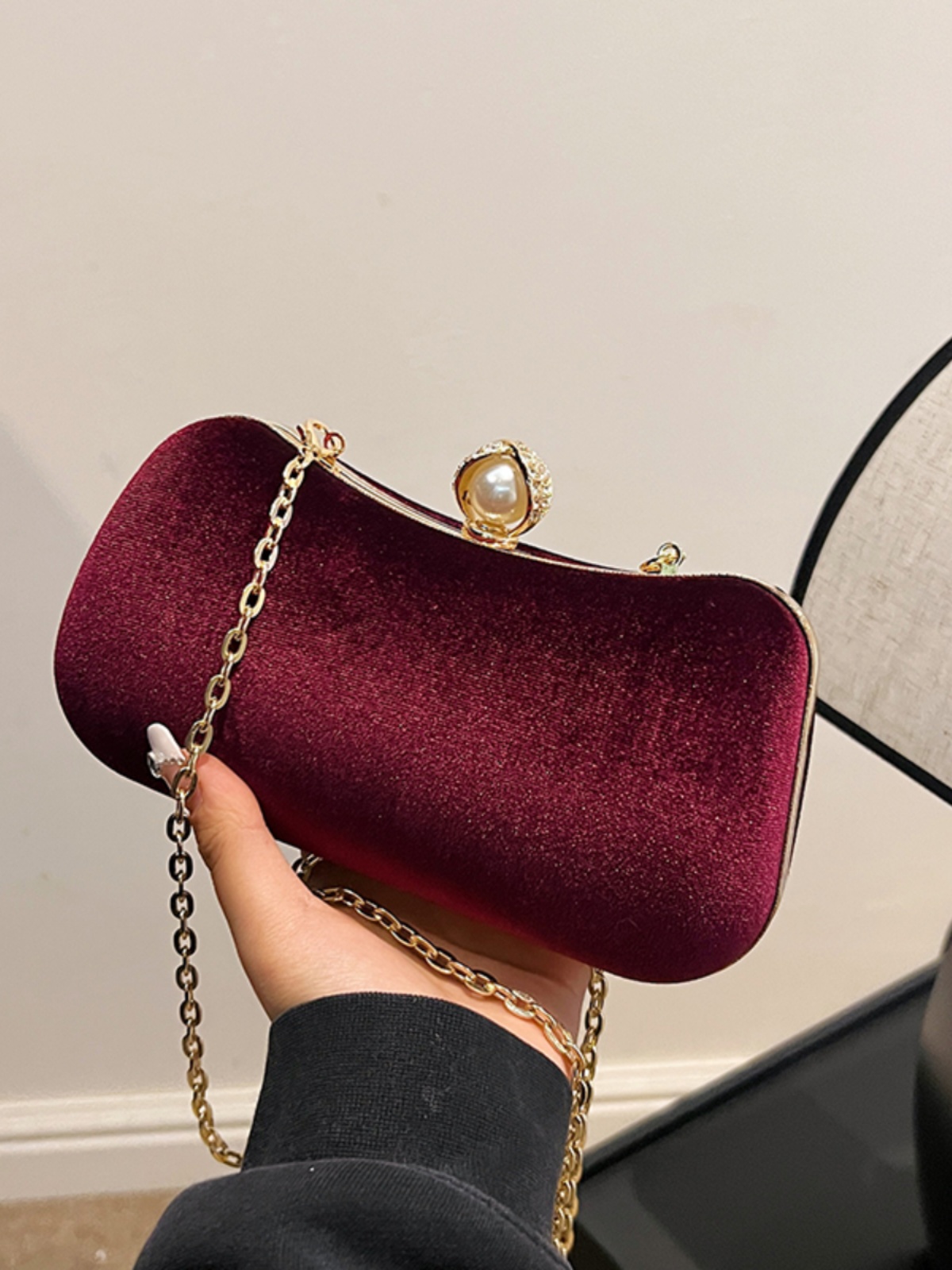 Mini Purse Chain - ハイエンド宴会クラッチバッグ女性のためのヴィンテージコーデュロイパーティーショルダーバッグライト高級グラデーションミニチェーンクロスボディ財布