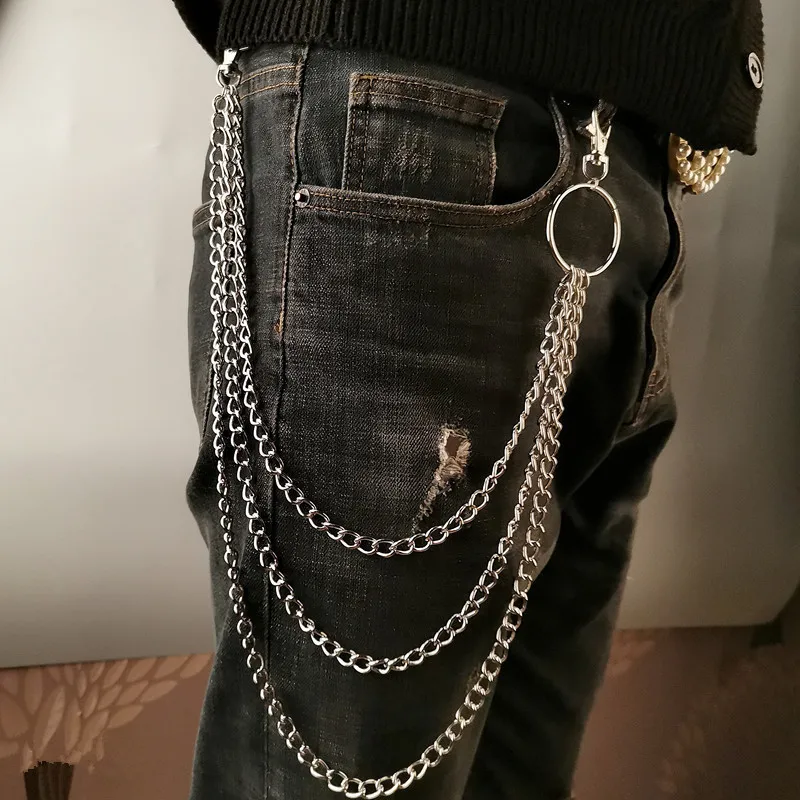 Mini Purse Chain - レイヤーメタルベルトチェーンパンクフックメタルウエストウォレットキーチェーンジュエリーヒップホップファッション男性女性用ジュエリーアクセサリー新作