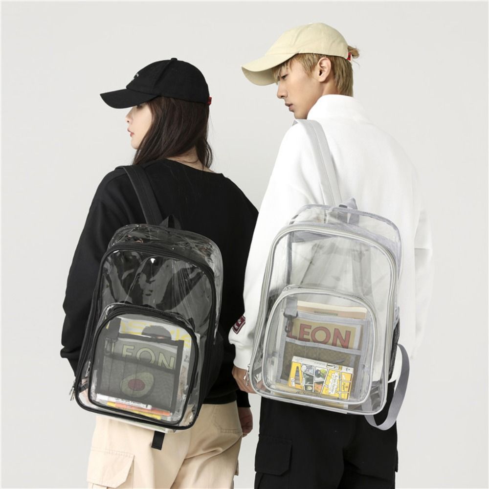 Jelly Bag Clear Pvc - 大容量透明 PVC バックパックピュアカラーゼリーテクスチャ多用途クリアバッグ防水ファッションバックパック夏シーズン