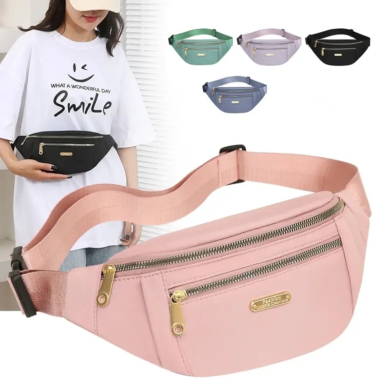 Women'S Bum Bags - 女性用ジッパー付きファニーパック、チェストとウエストバッグ、バナナバッグ、マネーポーチ、旅行用ショルダーバッグ、ベリーポケット、ヒップbumバッグ、女性用ファニーパック