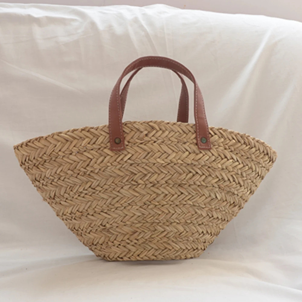 Women'S Tote Bags Designer - ボヘミアン麦わら帽子の女性用籐バッグ,デザイナーの織りバッグ,トラベルバスケット,ビーチバッグ,ショルダーバッグ
