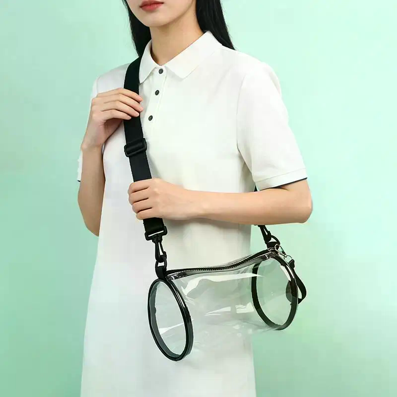 透明レーザークロスボディバッグ女性用円筒形ファッションミニシ - Women Bags Mini のレビューと価格