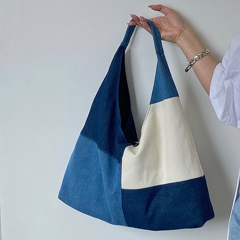 パッチワークデザイン レディース ショルダーバッグ ファッシ - Women Bags Jeans のレビューと価格
