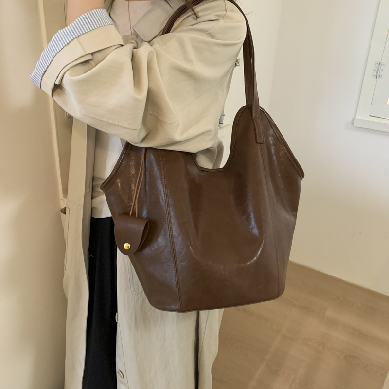 PU無地縫製ファッショントートバッグ大容量上品レディースバッ - Women Bags Branded Sale のレビューと価格