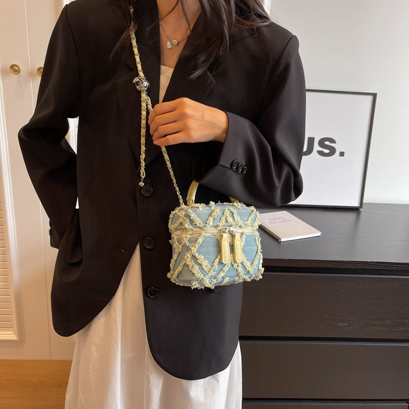 女性用チェーン付きシングルショルダーバッグ,ハンドバッグ,デ - Women Bags Jeans のレビューと価格