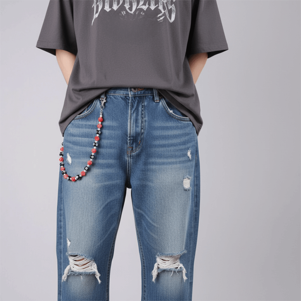 ジーンズチェーン カラフルダイスウエストチェーン 亜鉛合金ビ - Women Bags Jeans のレビューと価格