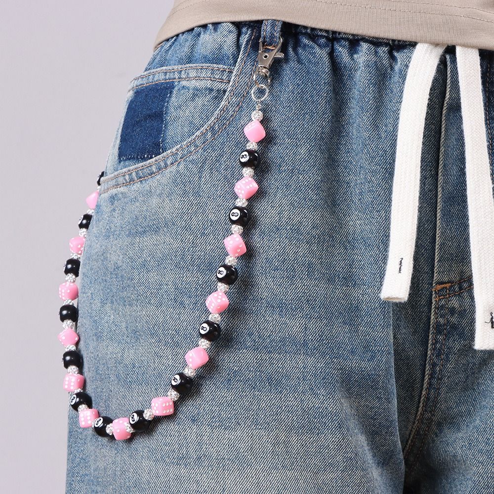 ジーンズチェーン カラフルダイスウエストチェーン 亜鉛合金ビ - Women Bags Jeans のレビューと価格