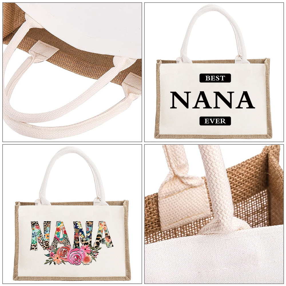 再利用可能な黄麻布のショッピングバッグ、ヴィンテージジュート - Women Bags Jute のレビューと価格