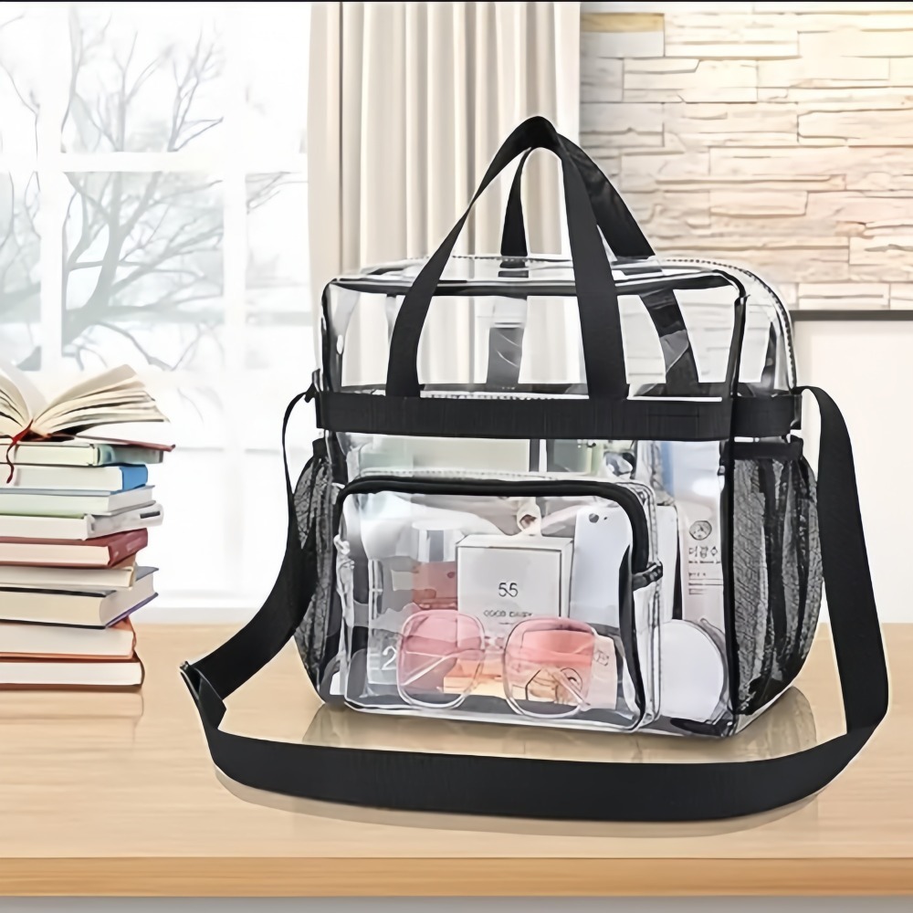 クリアトートバッグ ヘビーデューティー プラスチック製 透明 - Women'S Bags For Work のレビューと価格