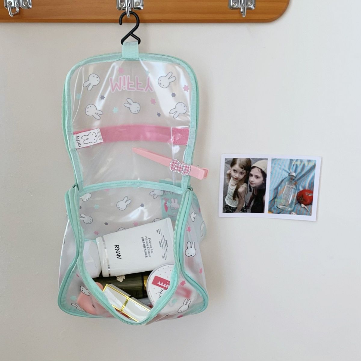 ミッフィーの漫画ウサギ柄クリアPVCゼリー化粧品バッグ 防水 - Jelly Bag Clear Pvc のレビューと価格