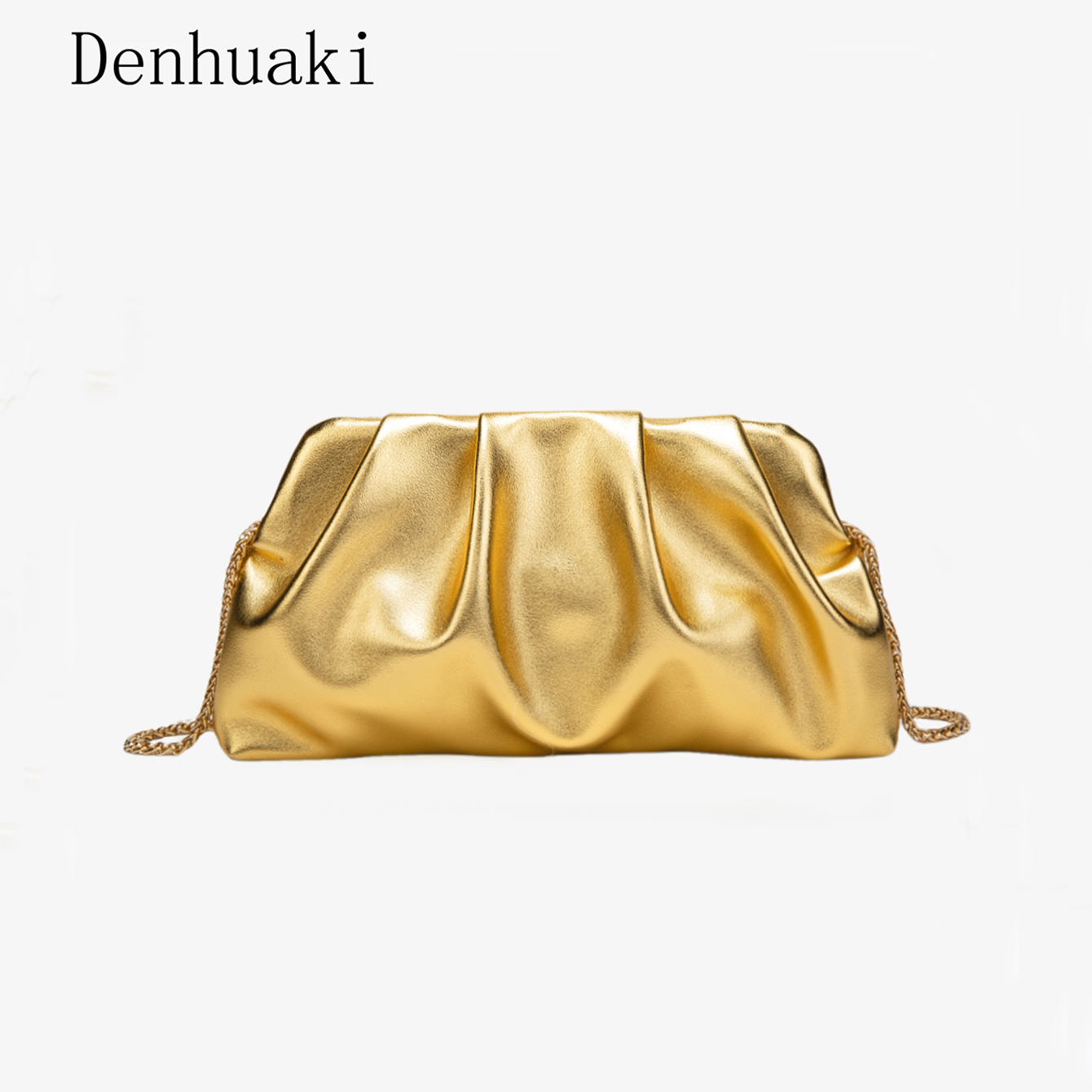 デザイナーバッグとハンドバッグ ゴールデンショルダーバッグ  - Women Bags Golden のレビューと価格