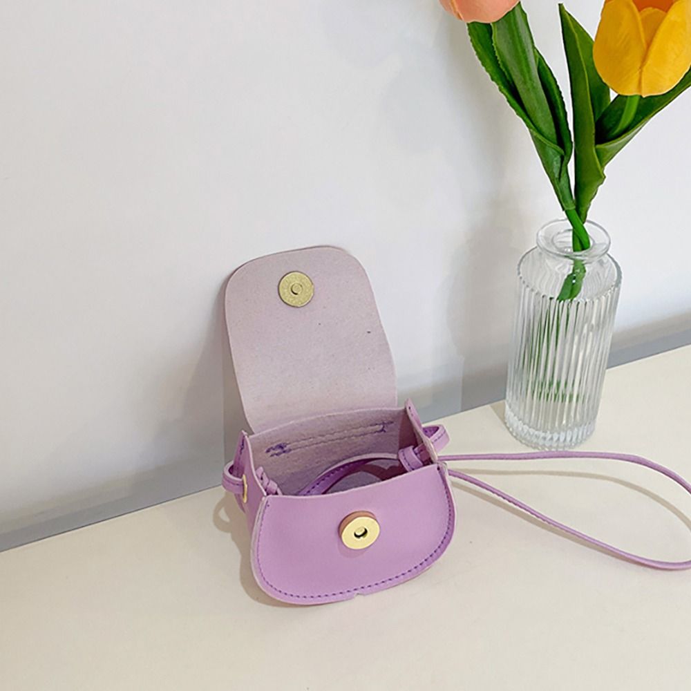 女の子用PUレザークロスオーバーバッグ,女性用シングルカラー - Mini Purse Chain のレビューと価格