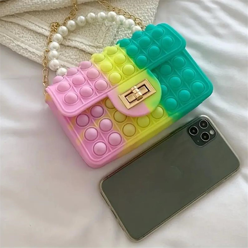 シリコンラブバブルゼリーバッグ、ポッパー圧力軽減財布、フェイ - Mini Purse Chain のレビューと価格