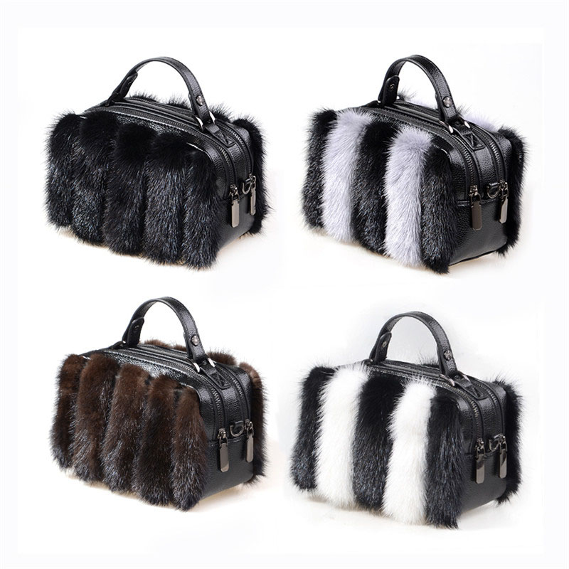 天然ミンクファーバッグ 2026 クロスボディバッグ 秋冬  - Women Bags Pk のレビューと価格