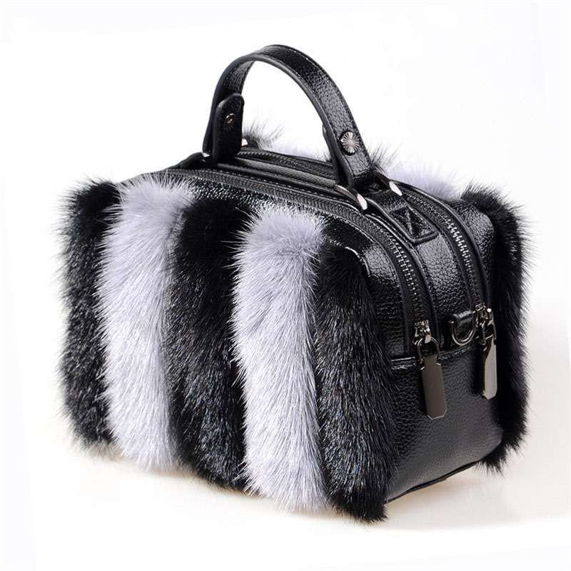 天然ミンクファーバッグ 2026 クロスボディバッグ 秋冬  - Women Bags Pk のレビューと価格
