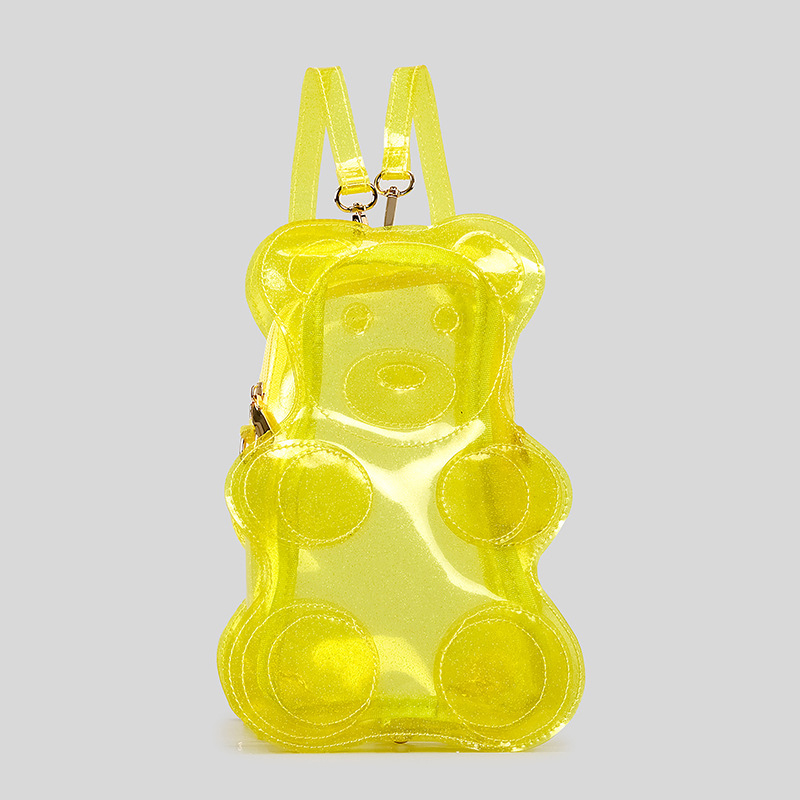 ノベルティグリッター透明クマ型女性ミニバックパックかわいい女 - Jelly Bag Clear Pvc のレビューと価格