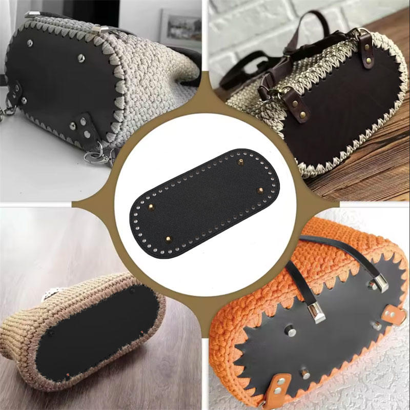21.5x10cm ニットバッグ用PUレザーバッグ底、手作り - Crochet Market Bag のレビューと価格