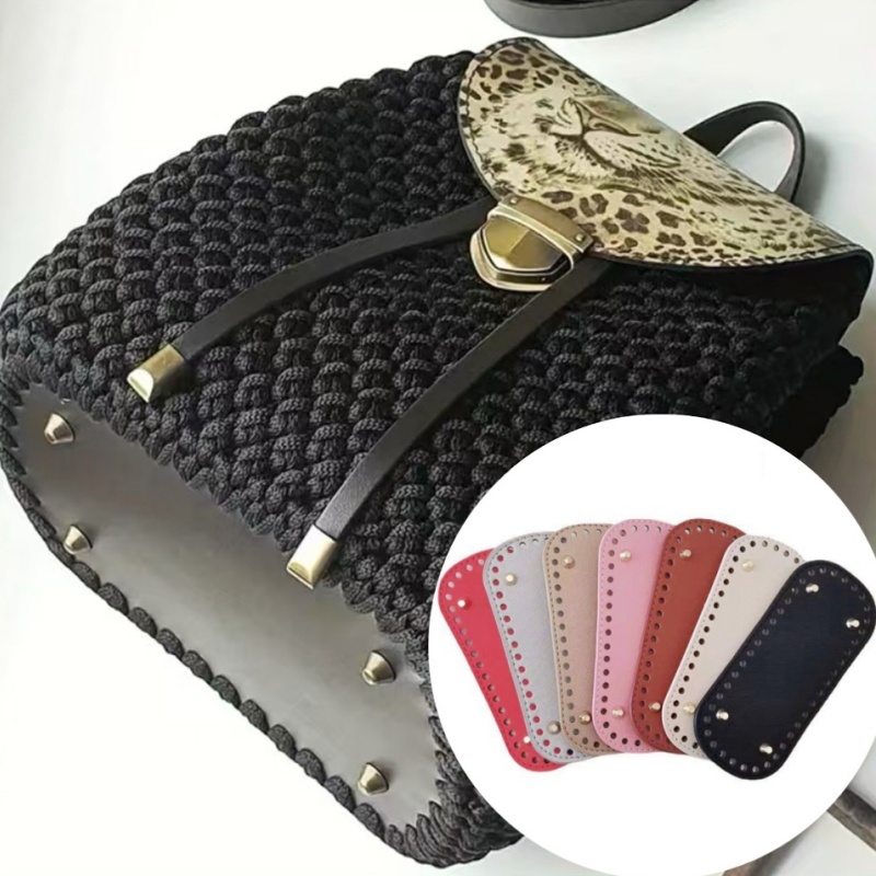 21.5x10cm ニットバッグ用PUレザーバッグ底、手作り - Crochet Market Bag のレビューと価格