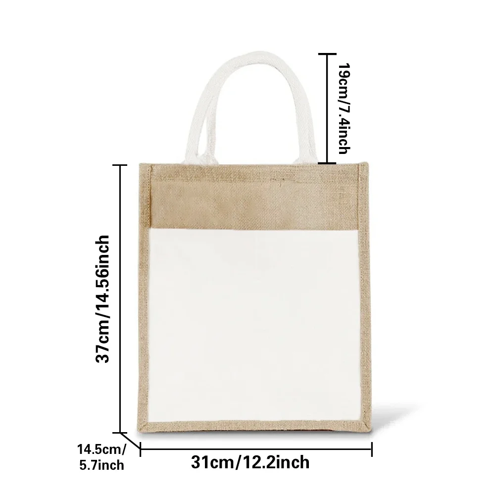 黄麻布ジュートトートバッグヴィンテージ再利用可能な食料品ショ - Women Bags Jute のレビューと価格