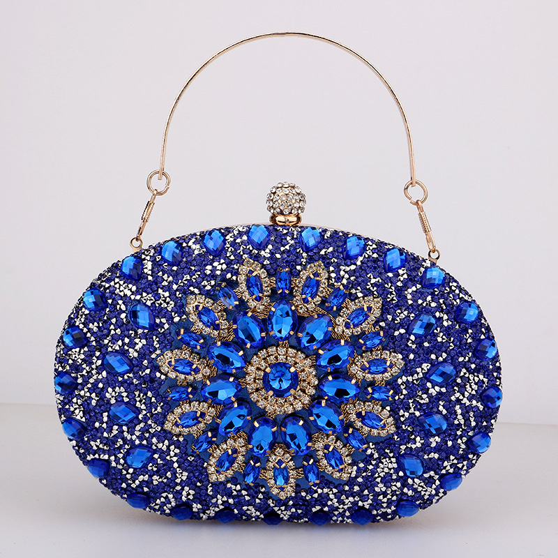 女性のためのダイヤモンドクリスタルイブニングハンドバッグ,化 - Women Bags Golden のレビューと価格