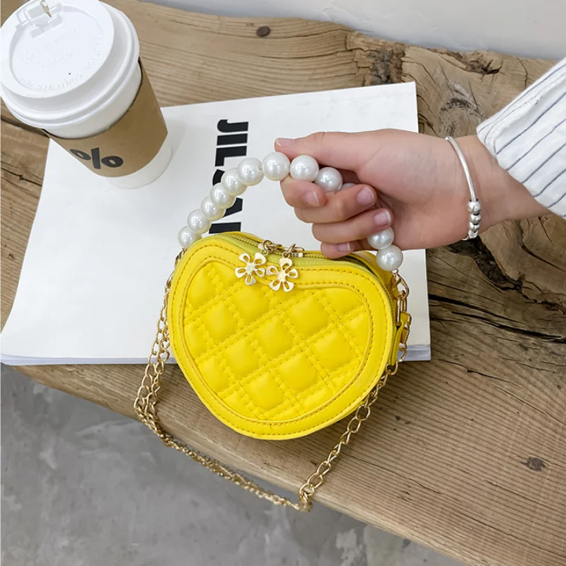 小さな女の子のためのハート型のショルダーバッグ,かわいい小さ - Mini Purse Chain のレビューと価格