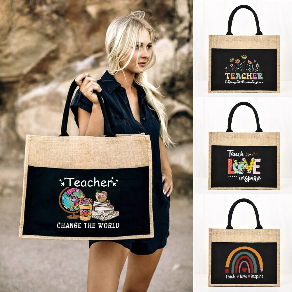 Tote Bag Reusable Jute Shoppin - Women Bags Jute のレビューと価格