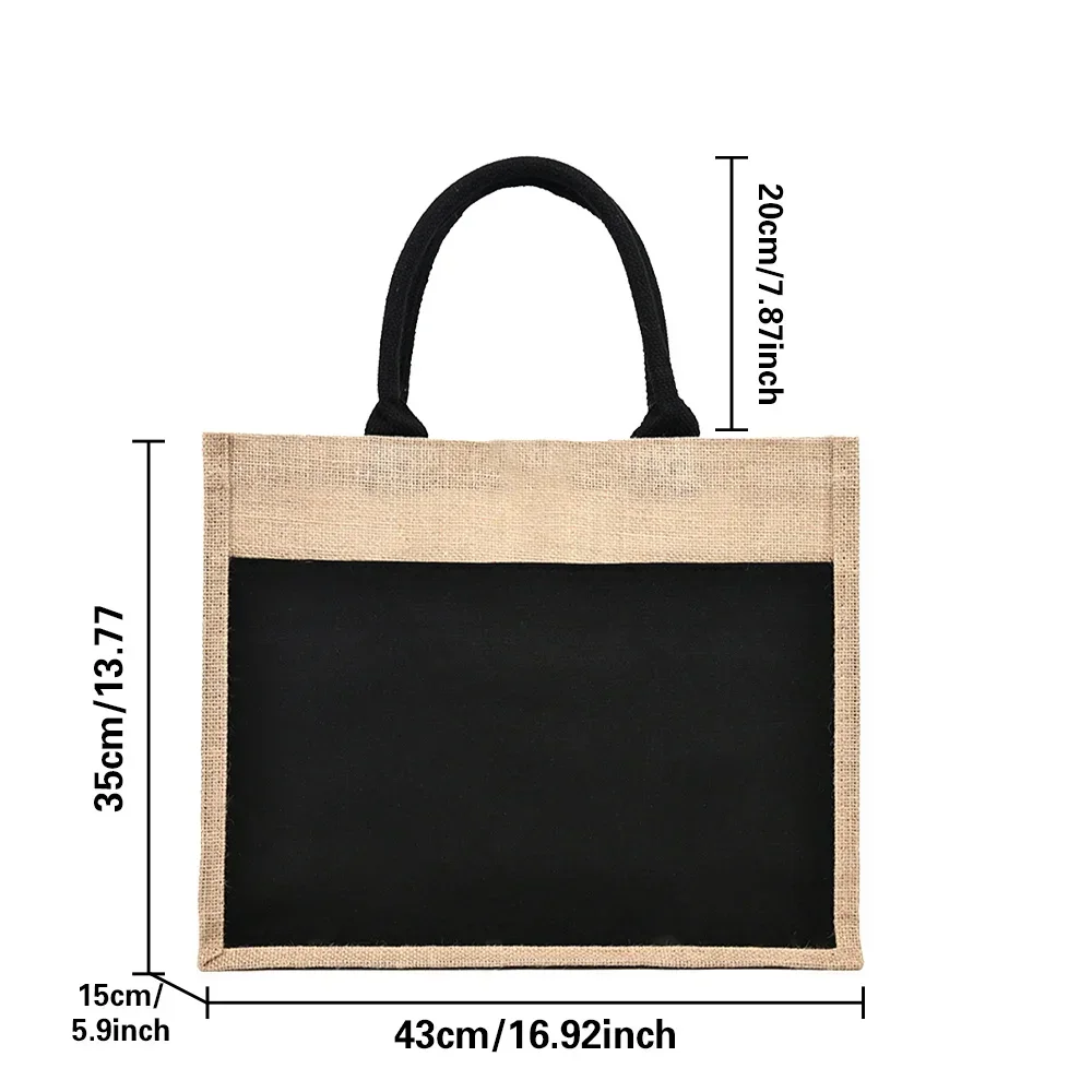 Tote Bag Reusable Jute Shoppin - Women Bags Jute のレビューと価格