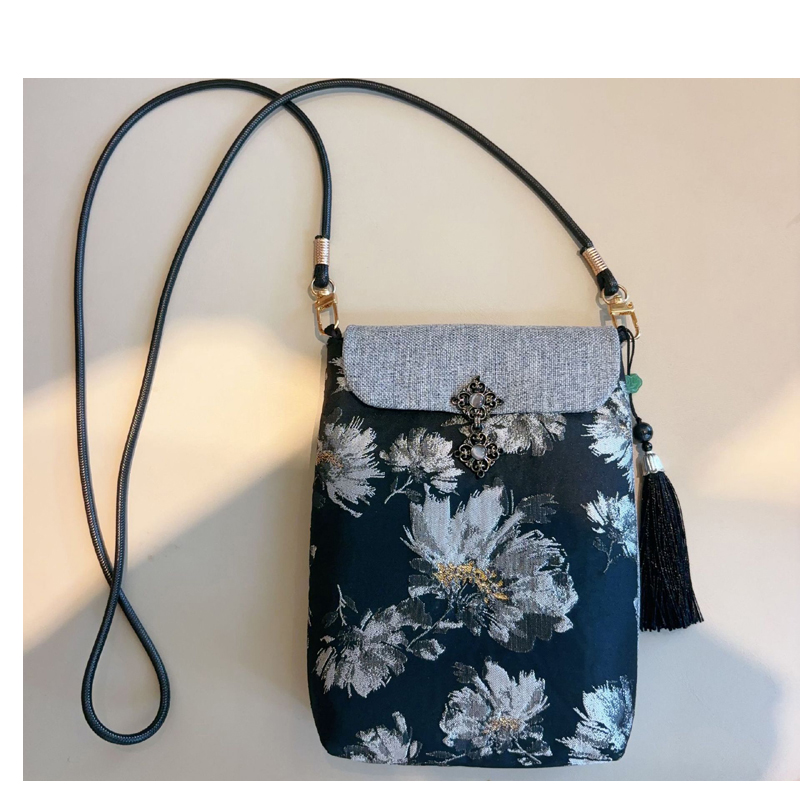 中国のシルク刺繍クロスボディバッグ,小さな携帯電話バッグ,縦 - Women Bags Mini のレビューと価格