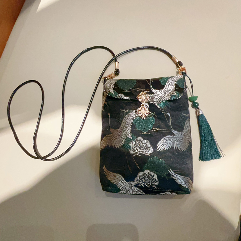 中国のシルク刺繍クロスボディバッグ,小さな携帯電話バッグ,縦 - Women Bags Mini のレビューと価格