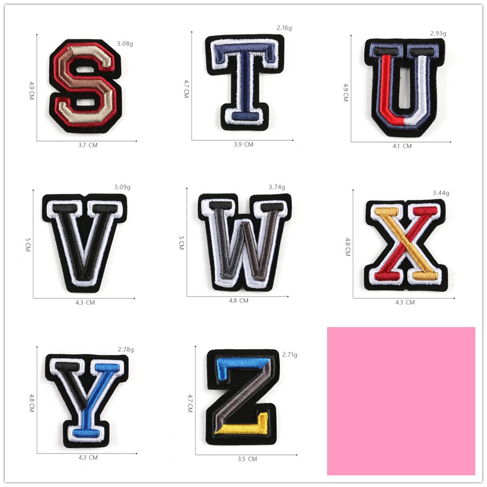 26個のアルファベット刺繍パッチ,帽子,Tシャツ,ジーンズ, - Women Bags Jeans のレビューと価格
