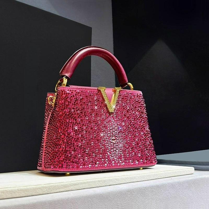 高級デザイナーブランド高品質レザーセットダイヤモンドハンドバ - Women Bags Branded Sale のレビューと価格