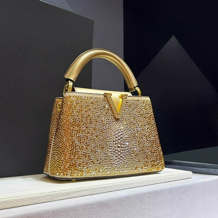 高級デザイナーブランド高品質レザーセットダイヤモンドハンドバ - Women Bags Branded Sale のレビューと価格