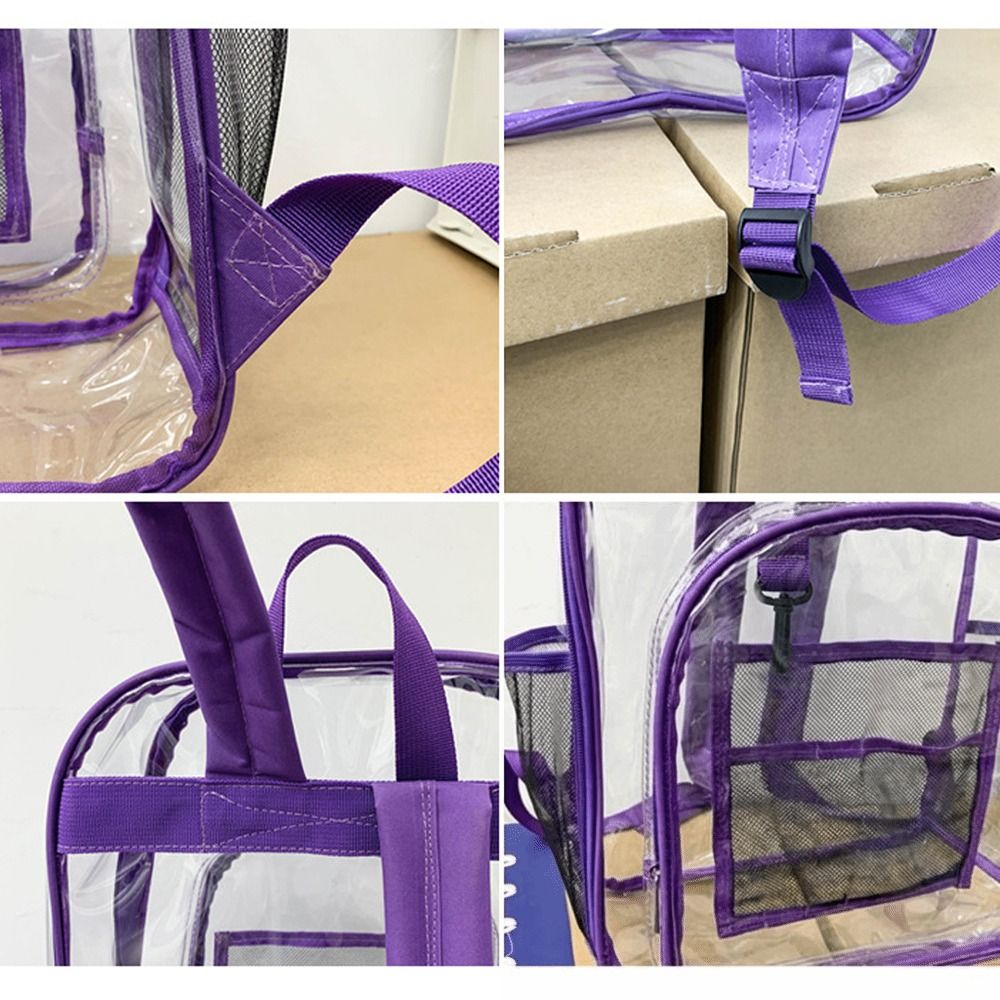 大容量透明 PVC バックパックピュアカラーゼリーテクスチャ - Jelly Bag Clear Pvc のレビューと価格