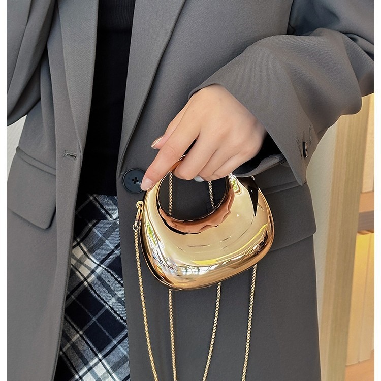 ミニゴールデンイブニングバッグ、財布とハンドバッグ、ラグジュ - Women Bags Golden のレビューと価格