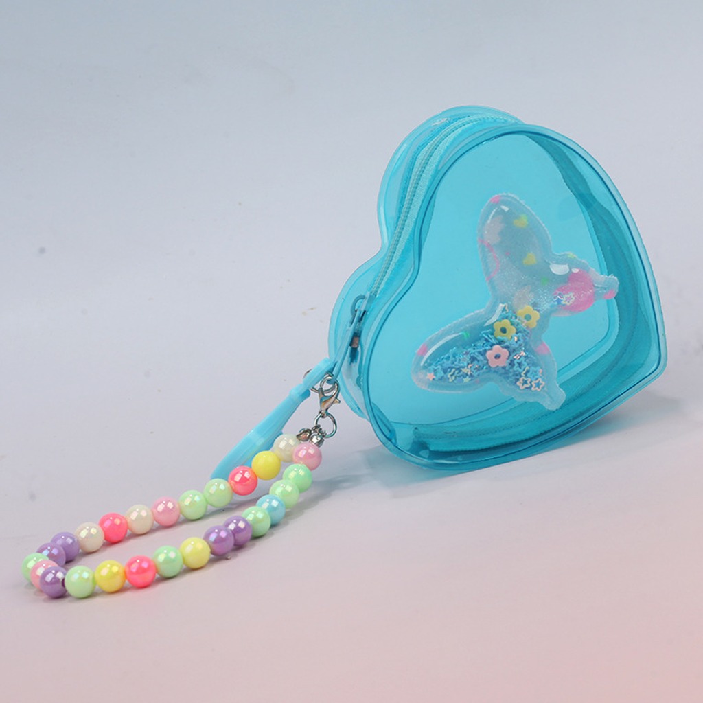 蝶々型コインパース、透明な小物収納バッグ、ゼリーPVC製財布 - Jelly Bag Clear Pvc のレビューと価格