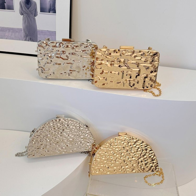 女性のための豪華なゴールデンイブニングバッグ,結婚披露宴のた - Women Bags Golden のレビューと価格