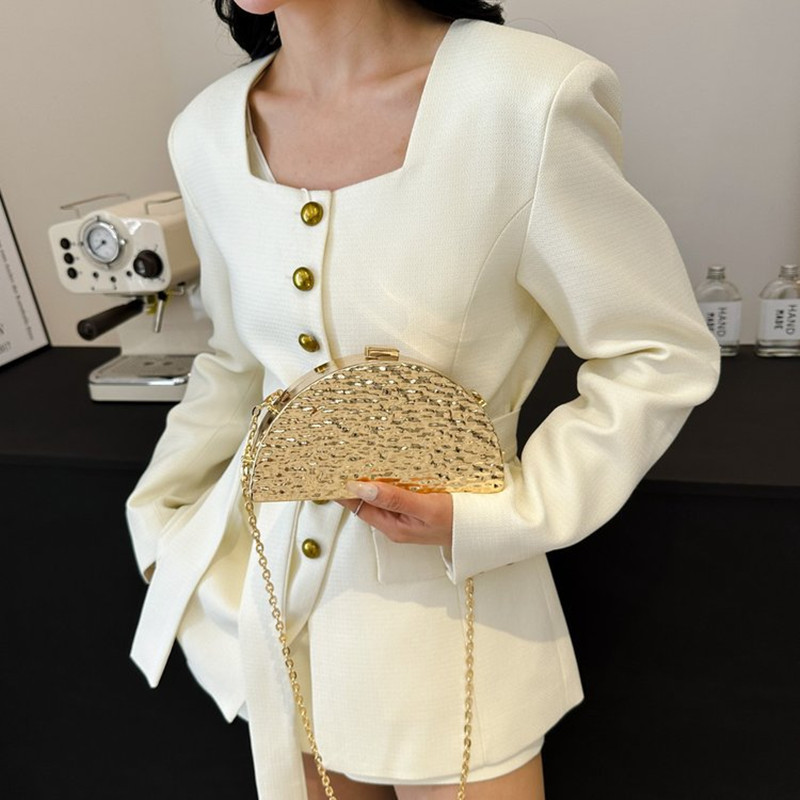 女性のための豪華なゴールデンイブニングバッグ,結婚披露宴のた - Women Bags Golden のレビューと価格