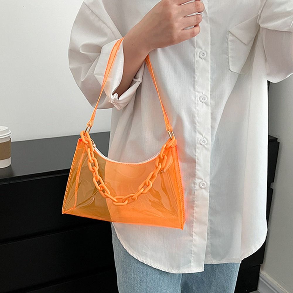 女性のための透明なPVCバッグ,腕の下のバッグ,カジュアルな - Jelly Bag Clear Pvc のレビューと価格