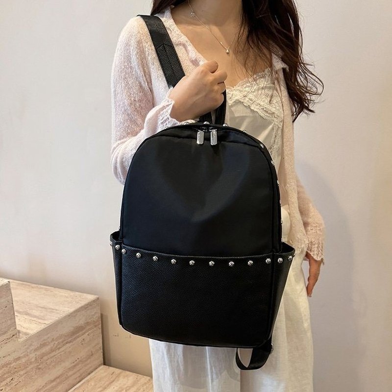 最新のトレンド韓国スタイルの女性用ブラックバックパック、スタ - Women'S Bags For Work のレビューと価格