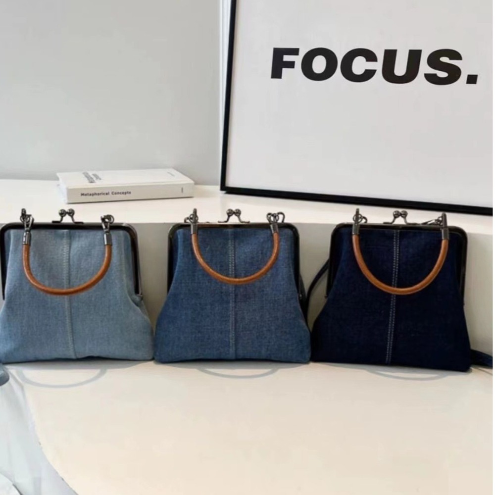 新しいヴィンテージスタイルの女性用ハンドバッグ、ファッショナ - Women Bags Jeans のレビューと価格