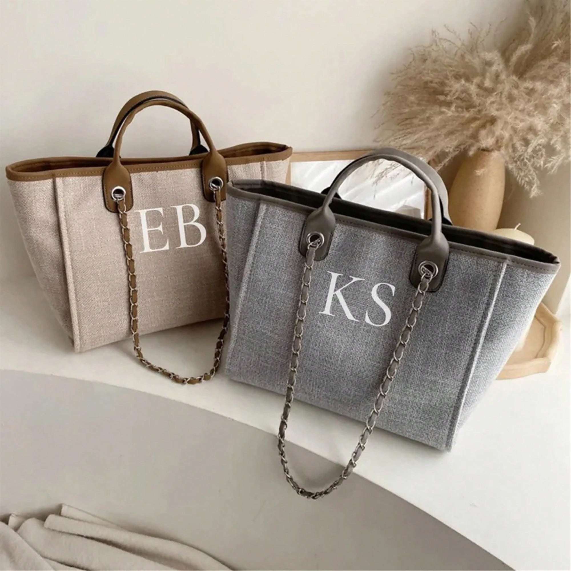 カスタムメイドの大容量韓国女性用チェーン付きトートバッグ、デ - Women'S Tote Bags Designer のレビューと価格