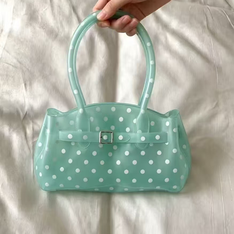 透明ゼリー水玉模様 PVC ハンドバッグクリア透明夏ショルダ - Jelly Bag Clear Pvc のレビューと価格
