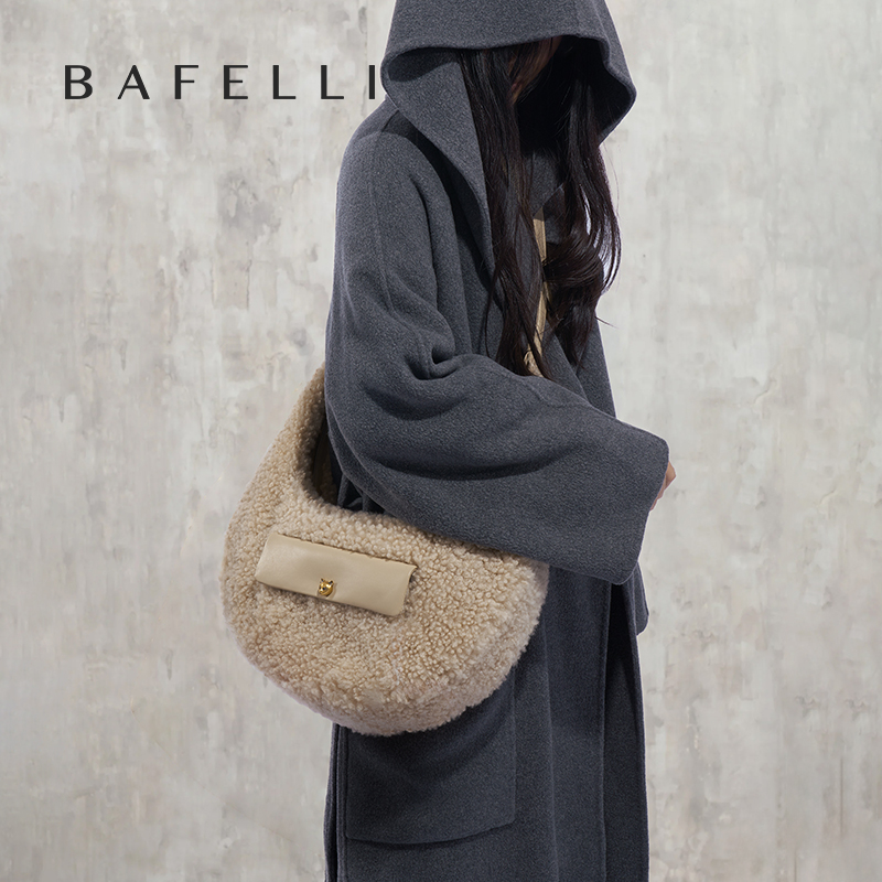 女性用半円形ウールバッグ,ミニマリストの脇毛キャリー,カジュ - Women Bags Luxury Brands のレビューと価格