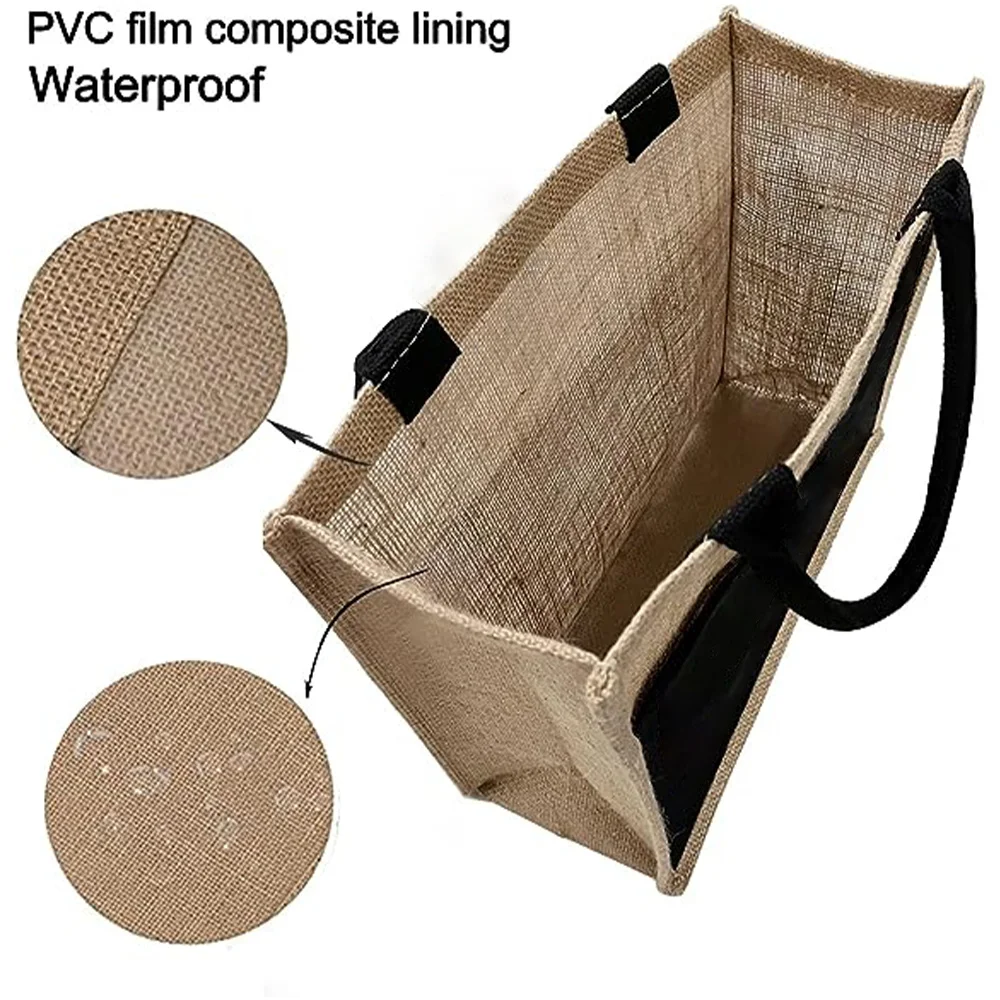 トートバッグ ジュート製 ポータブル ショルダーバッグ ショ - Women Bags Jute のレビューと価格