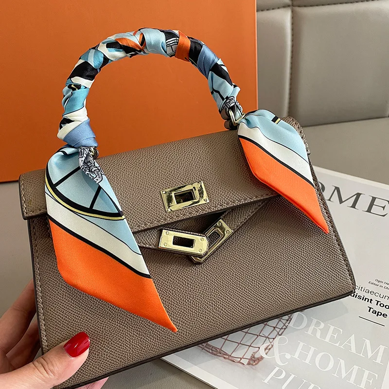 高級ブランドプリントバッグストラップスカーフ女性小さなシルク - Women Bags Luxury Brands のレビューと価格