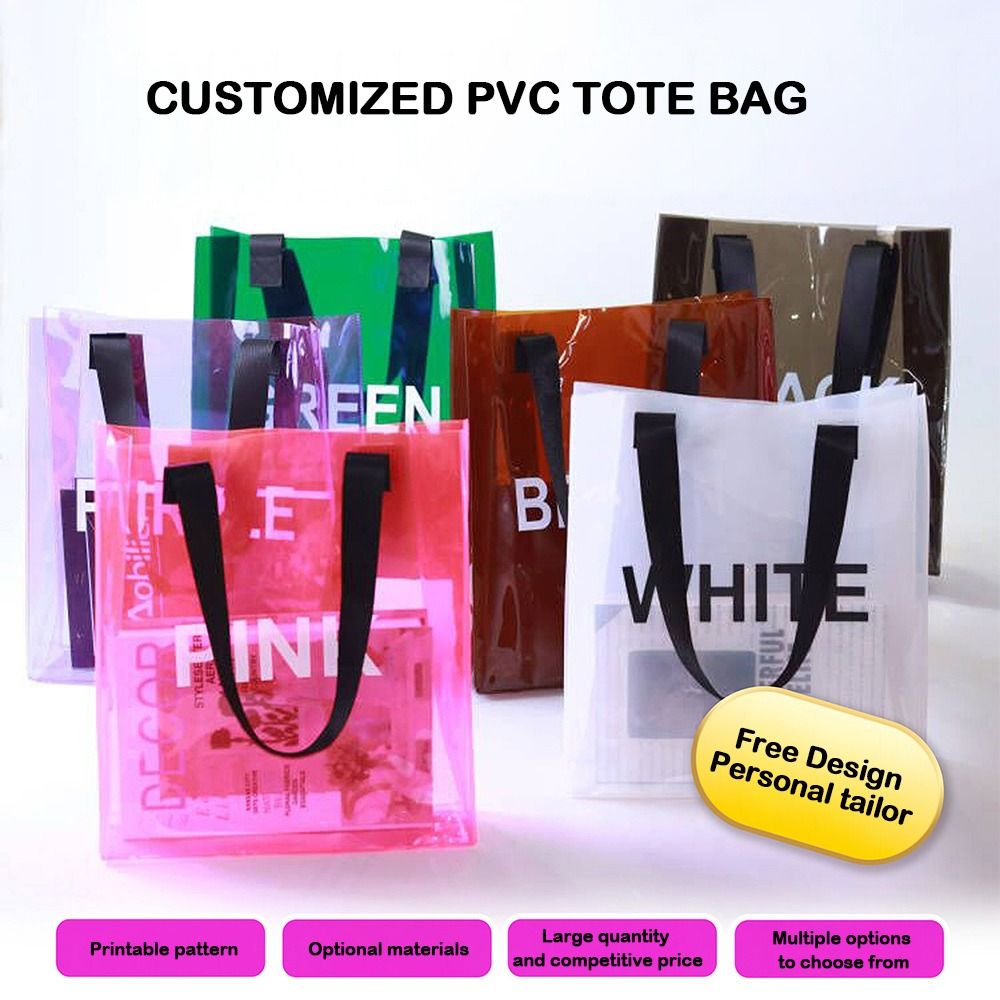 透明トートバッグポータブル PVC ゼリー防水ショッピングバ - Jelly Bag Clear Pvc のレビューと価格