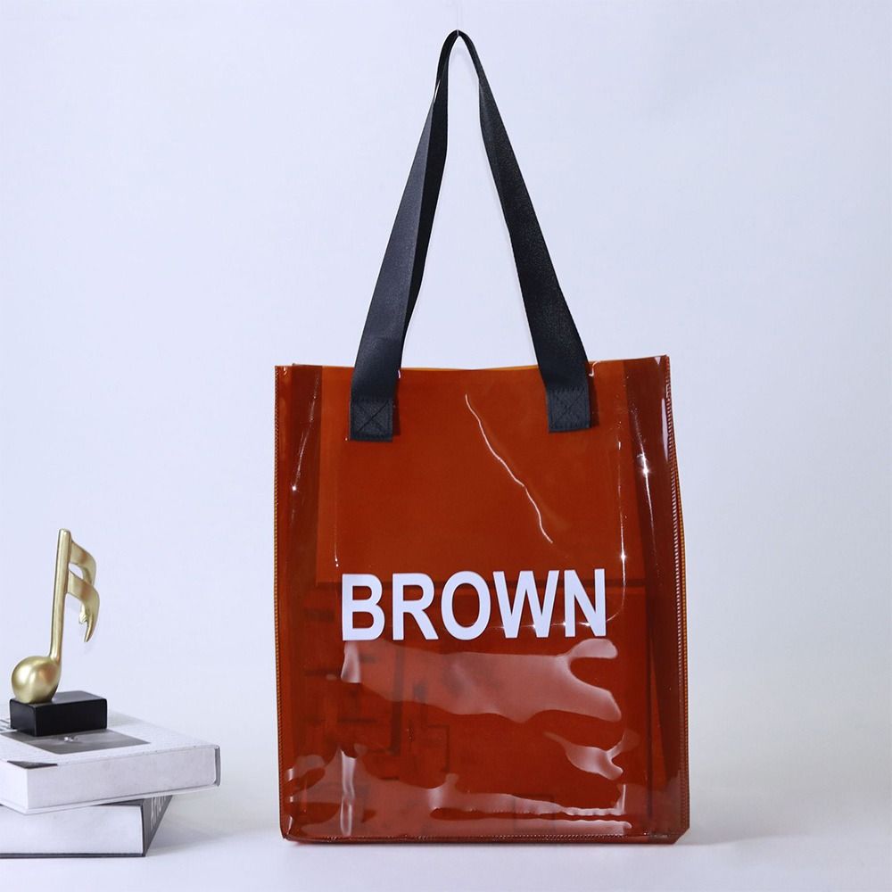透明トートバッグポータブル PVC ゼリー防水ショッピングバ - Jelly Bag Clear Pvc のレビューと価格