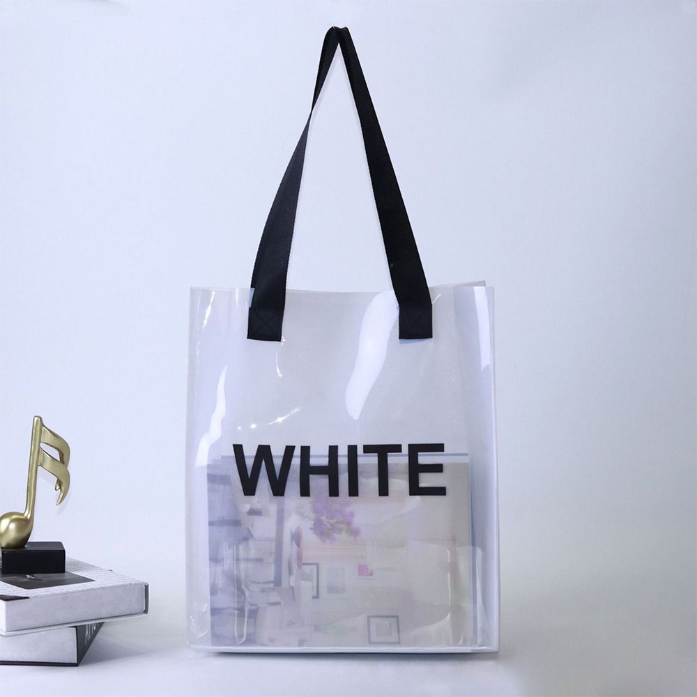 透明トートバッグポータブル PVC ゼリー防水ショッピングバ - Jelly Bag Clear Pvc のレビューと価格